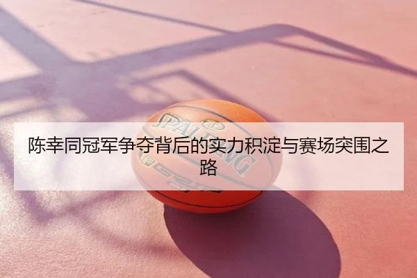 陈幸同冠军争夺背后的实力积淀与赛场突围之路